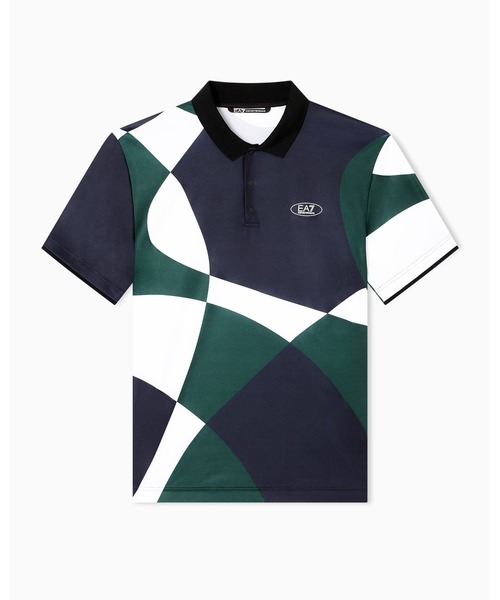 EMPORIO ARMANI EA7(エンポリオアルマーニイーエーセブン)の「【エンポリオ アルマーニ EA7】Golf Pro ポロシャツ VENTUS7テクニカルファブリック プリント(ポロシャツ・メンズ・ネイビー系・LARGE/MEDIUM/SMALL/X-LARGE/X-SMALL)」の2枚目の写真