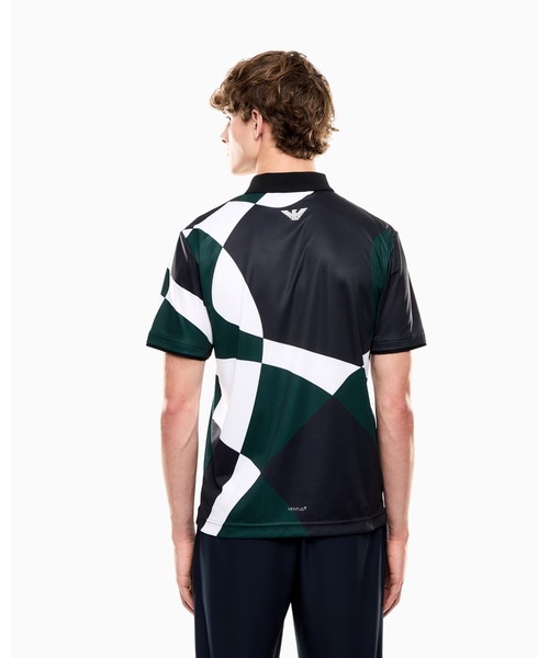 EMPORIO ARMANI EA7(エンポリオアルマーニイーエーセブン)の「【エンポリオ アルマーニ EA7】Golf Pro ポロシャツ VENTUS7テクニカルファブリック プリント(ポロシャツ・メンズ・ネイビー系・LARGE/MEDIUM/SMALL/X-LARGE/X-SMALL)」の3枚目の写真