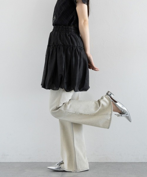 RAGEBLUE（レイジブルー）の「チュールバルーンミニスカート（スカート・レディース・ホワイト/ブラック・FREE）」の17枚目の写真