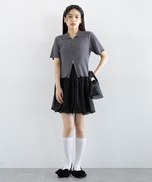 RAGEBLUE（レイジブルー）の「チュールバルーンミニスカート（スカート・レディース・ホワイト/ブラック・FREE）」の18枚目の写真