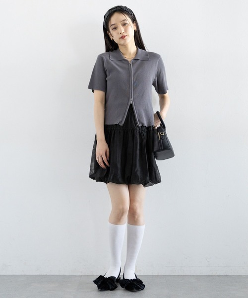 RAGEBLUE（レイジブルー）の「チュールバルーンミニスカート（スカート・レディース・ホワイト/ブラック・FREE）」の19枚目の写真