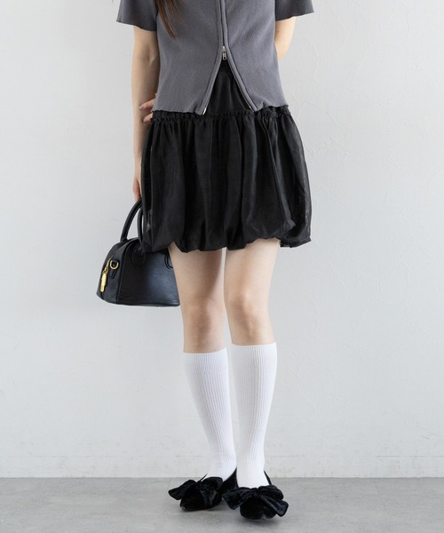 RAGEBLUE（レイジブルー）の「チュールバルーンミニスカート（スカート・レディース・ホワイト/ブラック・FREE）」の20枚目の写真