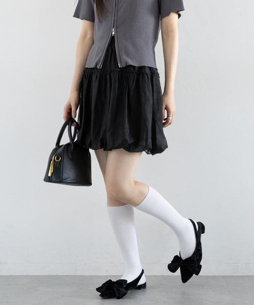 RAGEBLUE（レイジブルー）の「チュールバルーンミニスカート（スカート・レディース・ホワイト/ブラック・FREE）」の21枚目の写真