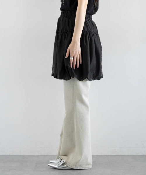 RAGEBLUE（レイジブルー）の「チュールバルーンミニスカート（スカート・レディース・ホワイト/ブラック・FREE）」の22枚目の写真