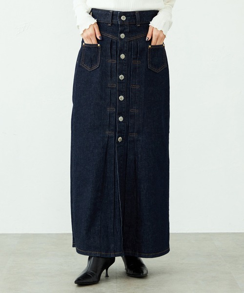 SOMETHING(サムシング)の「【GISELe 10月号掲載】atelier SOMETHING JACKET DETAIL SKIRT/アトリエサムシングロングデニムスカート(デニムスカート・レディース・ブルー/インディゴブルー・SMALL/MEDIUM)」の10枚目の写真