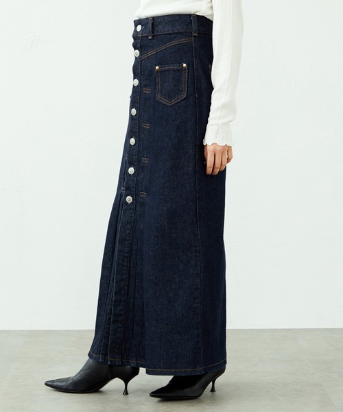 SOMETHING(サムシング)の「【GISELe 10月号掲載】atelier SOMETHING JACKET DETAIL SKIRT/アトリエサムシングロングデニムスカート(デニムスカート・レディース・ブルー/インディゴブルー・SMALL/MEDIUM)」の11枚目の写真