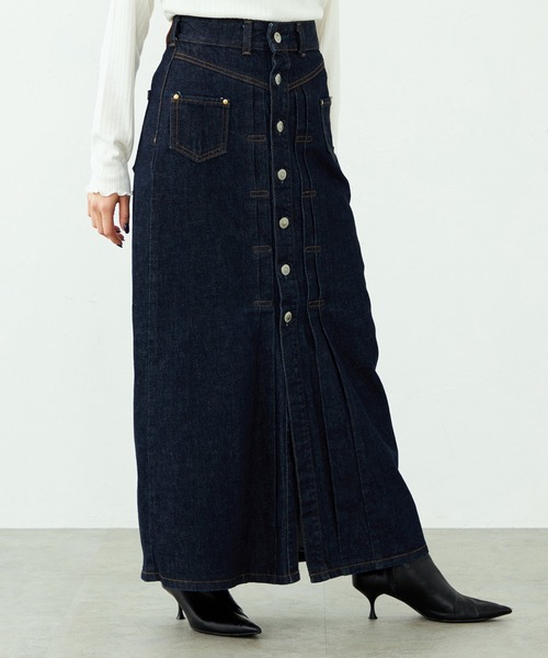 【新品タグ付き】L'Appartement/デニムスカート GISELe 10月号掲載】atelier SOMETHING JACKET DETAIL SKIRT