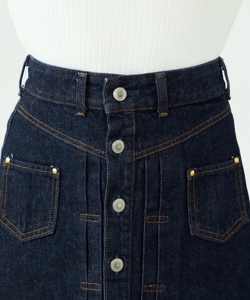 SOMETHING(サムシング)の「【GISELe 10月号掲載】atelier SOMETHING JACKET DETAIL SKIRT/アトリエサムシングロングデニムスカート(デニムスカート・レディース・ブルー/インディゴブルー・SMALL/MEDIUM)」の14枚目の写真