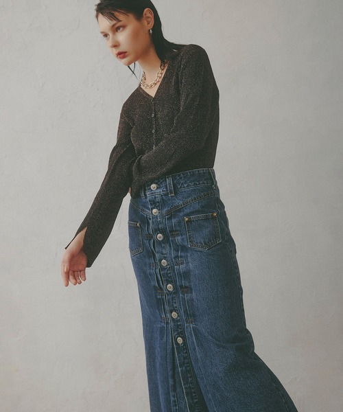 SOMETHING(サムシング)の「【GISELe 10月号掲載】atelier SOMETHING JACKET DETAIL SKIRT/アトリエサムシングロングデニムスカート(デニムスカート・レディース・ブルー/インディゴブルー・SMALL/MEDIUM)」の21枚目の写真