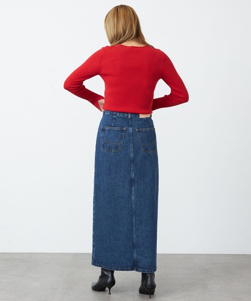 SOMETHING(サムシング)の「【GISELe 10月号掲載】atelier SOMETHING JACKET DETAIL SKIRT/アトリエサムシングロングデニムスカート(デニムスカート・レディース・ブルー/インディゴブルー・SMALL/MEDIUM)」の6枚目の写真