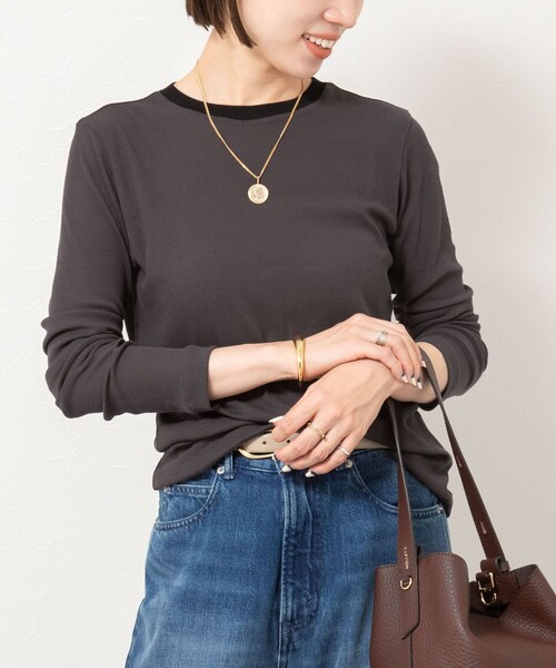 シアー配色トリミングロンT NOLLEY'S sophi NOLLEY'S｜シアー配色トリミングロンT | Rakuten Fashion(楽天