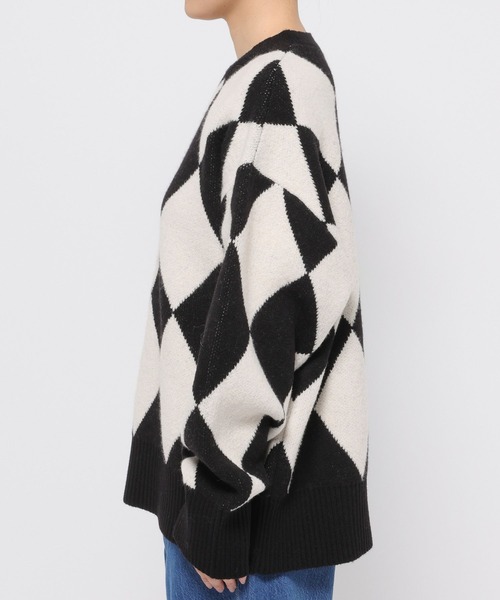 LOWRYS FARM(ローリーズファーム)の「ダイヤガラプルオーバーLS 581145(ニット/セーター・レディース・ブラウン/ブラック/グレー・FREE)」の8枚目の写真
