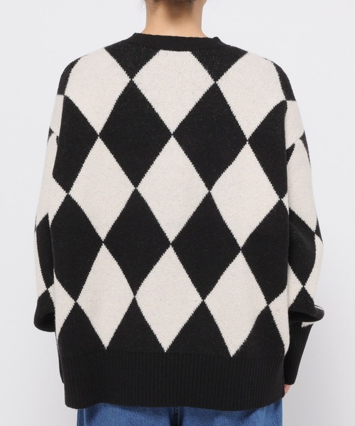 LOWRYS FARM(ローリーズファーム)の「ダイヤガラプルオーバーLS 581145(ニット/セーター・レディース・ブラウン/ブラック/グレー・FREE)」の9枚目の写真