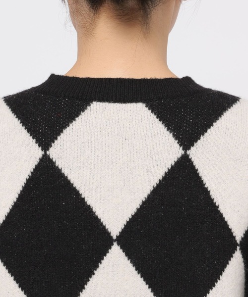 LOWRYS FARM(ローリーズファーム)の「ダイヤガラプルオーバーLS 581145(ニット/セーター・レディース・ブラウン/ブラック/グレー・FREE)」の10枚目の写真