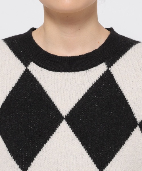LOWRYS FARM(ローリーズファーム)の「ダイヤガラプルオーバーLS 581145(ニット/セーター・レディース・ブラウン/ブラック/グレー・FREE)」の11枚目の写真