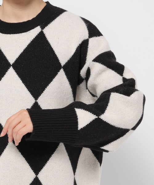 LOWRYS FARM(ローリーズファーム)の「ダイヤガラプルオーバーLS 581145(ニット/セーター・レディース・ブラウン/ブラック/グレー・FREE)」の12枚目の写真