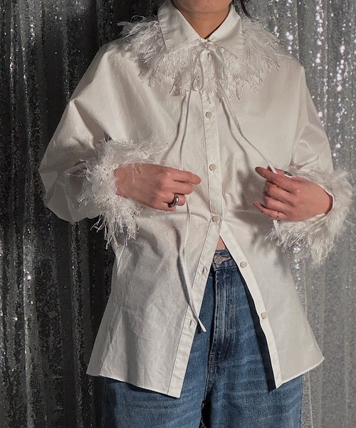 PROVOKE (プロヴォーク)の「TYPEWRITER DESIGN SHIRT(シャツ/ブラウス・レディース・オフホワイト・FREE)」の3枚目の写真