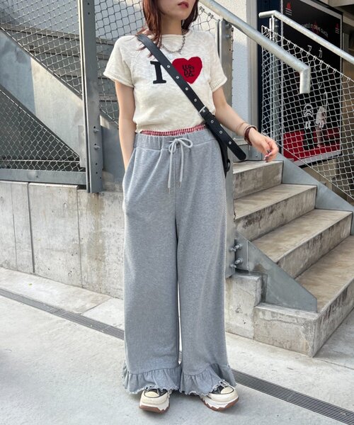 ♡フリルスウェットパンツ♡ 25AW】裾フリルスウェットパンツ（その他パンツ）｜w closet