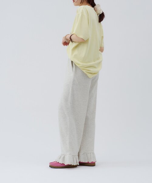 セール】【25AW】裾フリルスウェットパンツ（その他パンツ）｜w