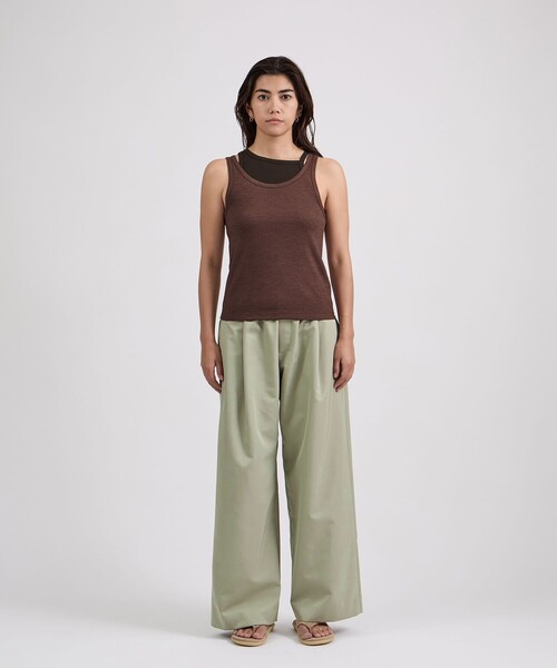 Saturdays NYC（サタデーズ ニューヨークシティ ）の「Lara Double Color Tank Top（Tシャツ/カットソー・レディース・キナリ/ブラウン/ブルー・M/L/S）」の8枚目の写真