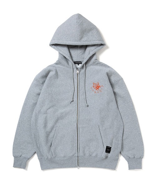 430（フォーサーティ）の「mpa3892-AF ROLLER TIGER  Z-U PARKA ジップアップパーカー(25-179)（パーカー・メンズ・ホワイト/グレー/スカイブルー/ブラック・3/2/1/0）」の6枚目の写真