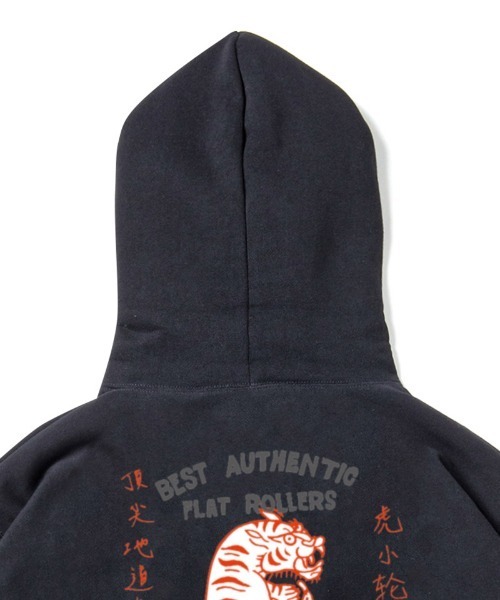 430（フォーサーティ）の「mpa3892-AF ROLLER TIGER  Z-U PARKA ジップアップパーカー(25-179)（パーカー・メンズ・ホワイト/グレー/スカイブルー/ブラック・3/2/1/0）」の10枚目の写真