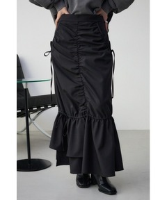 美品AMERI VERTICAL GATHER SUSPENDER SKIRT黒 VERTICAL GATHER SUSPENDER SKIRT（スカート）｜Ameri（アメリ