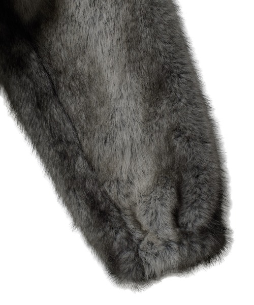 LOGO PATCHED FAUX FUR HOODED JACKET（ブルゾン）｜X-girl（エックス