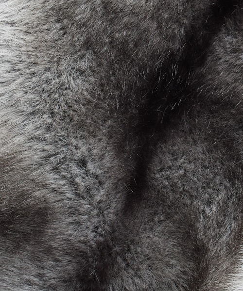 LOGO PATCHED FAUX FUR HOODED JACKET（ブルゾン）｜X-girl（エックス