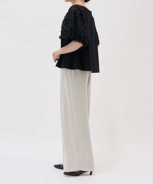 LIVETART（リヴェタート）の「バックサテンタックパンツ（その他パンツ・レディース・ライトベージュ/ブラック/ネイビー・0/1）」の10枚目の写真