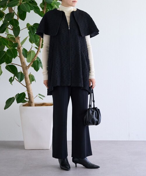 LIVETART（リヴェタート）の「バックサテンタックパンツ（その他パンツ・レディース・ライトベージュ/ブラック/ネイビー・0/1）」の17枚目の写真