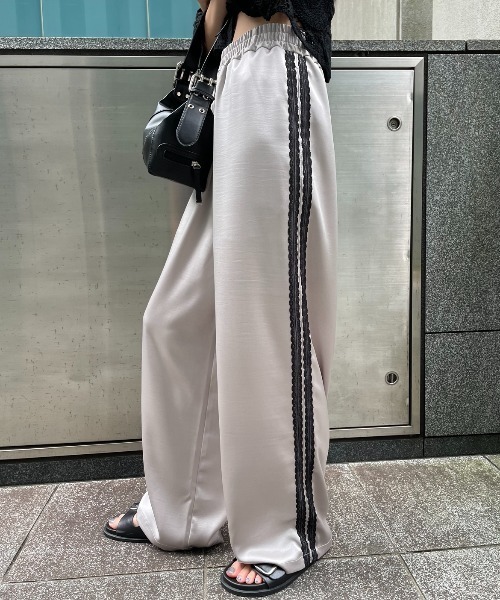 セール】【再入荷】レーステープサテンイージーパンツ（その他パンツ