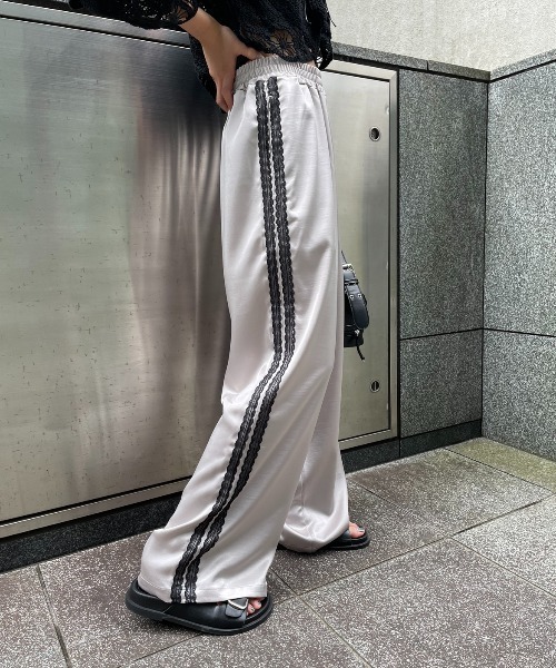 AIC.(エーアイシー)の「【再入荷】レーステープサテンイージーパンツ(その他パンツ・レディース・ピンク/ライトグレー/チャコールグレー/ブラック・FREE)」の7枚目の写真