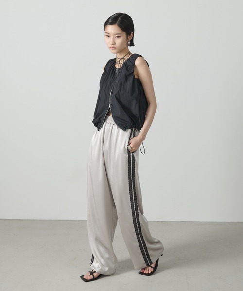 AIC.(エーアイシー)の「【再入荷】レーステープサテンイージーパンツ(その他パンツ・レディース・ピンク/ライトグレー/チャコールグレー/ブラック・FREE)」の14枚目の写真