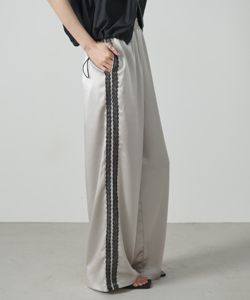 AIC.(エーアイシー)の「【再入荷】レーステープサテンイージーパンツ(その他パンツ・レディース・ピンク/ライトグレー/チャコールグレー/ブラック・FREE)」の18枚目の写真