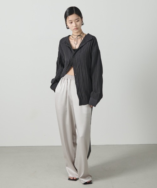 AIC.(エーアイシー)の「【再入荷】レーステープサテンイージーパンツ(その他パンツ・レディース・ピンク/ライトグレー/チャコールグレー/ブラック・FREE)」の8枚目の写真
