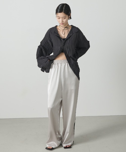 AIC.(エーアイシー)の「【再入荷】レーステープサテンイージーパンツ(その他パンツ・レディース・ピンク/ライトグレー/チャコールグレー/ブラック・FREE)」の9枚目の写真