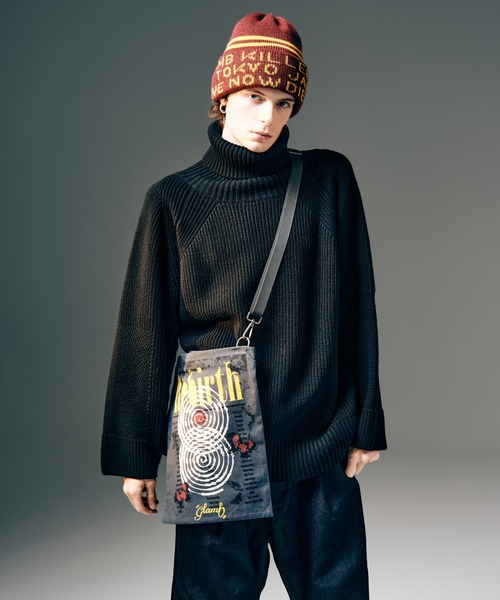 glamb（グラム）の「Lettering Knit Cap / レタリングニットキャップ（キャップ・メンズ・ブラック/ワイン・FREE）」の6枚目の写真