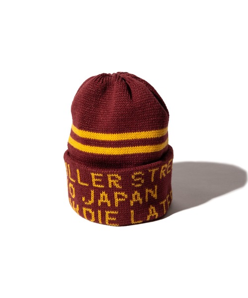 glamb（グラム）の「Lettering Knit Cap / レタリングニットキャップ（キャップ・メンズ・ブラック/ワイン・FREE）」の9枚目の写真
