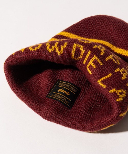 glamb（グラム）の「Lettering Knit Cap / レタリングニットキャップ（キャップ・メンズ・ブラック/ワイン・FREE）」の12枚目の写真