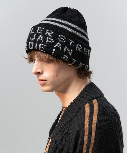 glamb（グラム）の「Lettering Knit Cap / レタリングニットキャップ（キャップ・メンズ・ブラック/ワイン・FREE）」の3枚目の写真