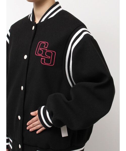 GYDA（ジェイダ）の「BACK embroidaryジャケット（スタジャン・レディース・ベージュ/ブラック・FREE）」の6枚目の写真