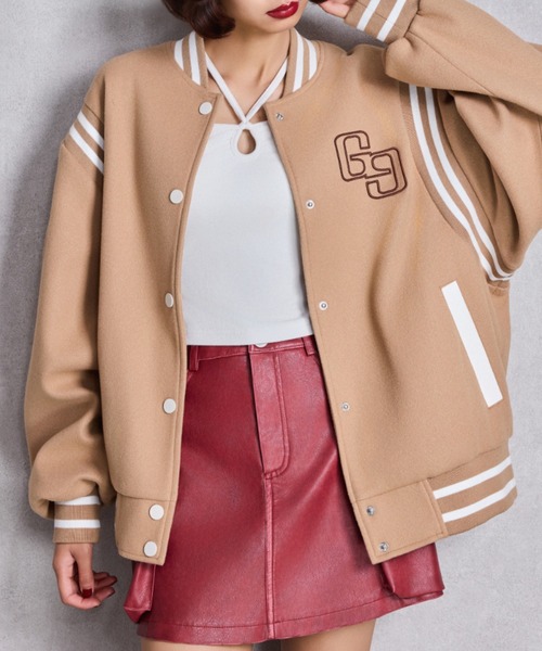 セール】BACK embroidaryジャケット（スタジャン）｜GYDA（ジェイダ