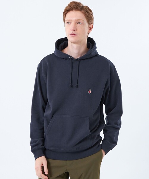 MACKINTOSH PHILOSOPHY（ﾏｯｷﾝﾄｯｼｭ ﾌｨﾛｿﾌｨｰ）の「【WEB&一部店舗限定】バッキンガムベア 10オンス裏パイル ワンポイントフーデッドパーカー（パーカー・メンズ・ベージュ系その他3/ブルー系その他3/ダークネイビー・38/40/42）」の3枚目の写真