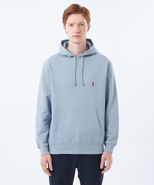 MACKINTOSH PHILOSOPHY（ﾏｯｷﾝﾄｯｼｭ ﾌｨﾛｿﾌｨｰ）の「【WEB&一部店舗限定】バッキンガムベア 10オンス裏パイル ワンポイントフーデッドパーカー（パーカー・メンズ・ベージュ系その他3/ブルー系その他3/ダークネイビー・38/40/42）」の7枚目の写真