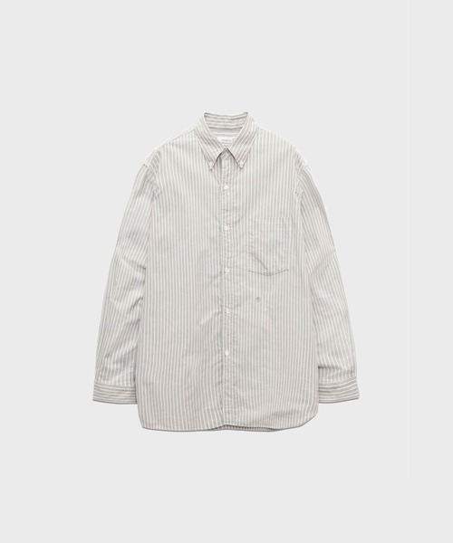 nanamica(ナナミカ)の「【nanamica / ナナミカ】Button Down Stripe Wind Shirt(シャツ/ブラウス・メンズ・ネイビー/ブラウン・M/S/XS)」の2枚目の写真
