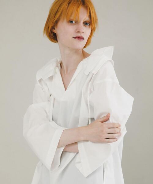 LAATO(ラート)の「frill skipper blouse(シャツ/ブラウス・レディース・ホワイト/グレー・FREE)」の13枚目の写真