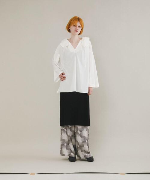 LAATO(ラート)の「frill skipper blouse(シャツ/ブラウス・レディース・ホワイト/グレー・FREE)」の18枚目の写真