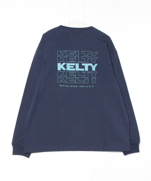 KELTY（ケルティ）の「バックタイポロゴ L/S Tシャツ（Tシャツ/カットソー・レディース・ネイビー/ベージュ/杢グレー/ホワイト/ブラック・S/L/XL/MEDIUM）」の6枚目の写真