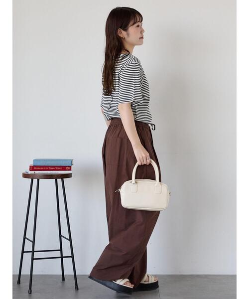 ehka sopo（エヘカソポ）の「リブメローボーダーカットソー（Tシャツ/カットソー・レディース・ブラック/グレー/ネイビー/ブラウン・F）」の19枚目の写真